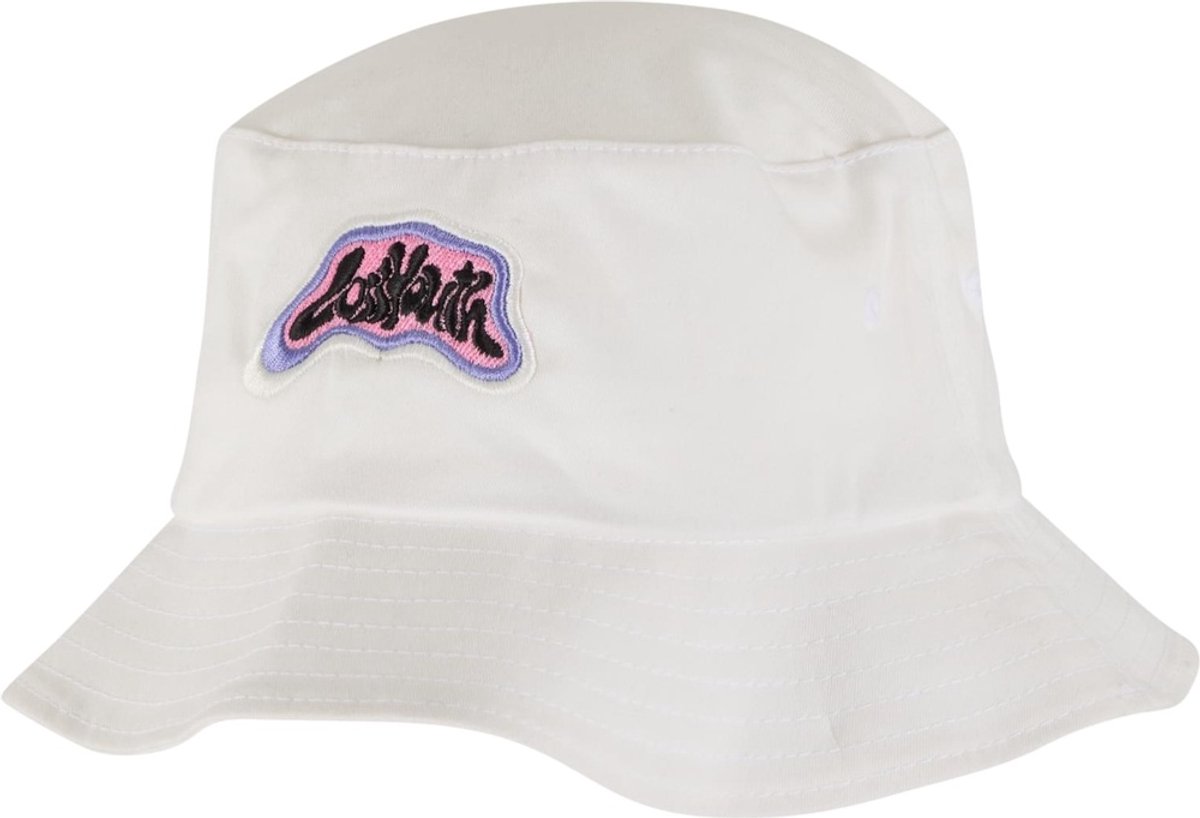 Lost Youth Hut Bucket Hat Sunny Side Up LY393 White