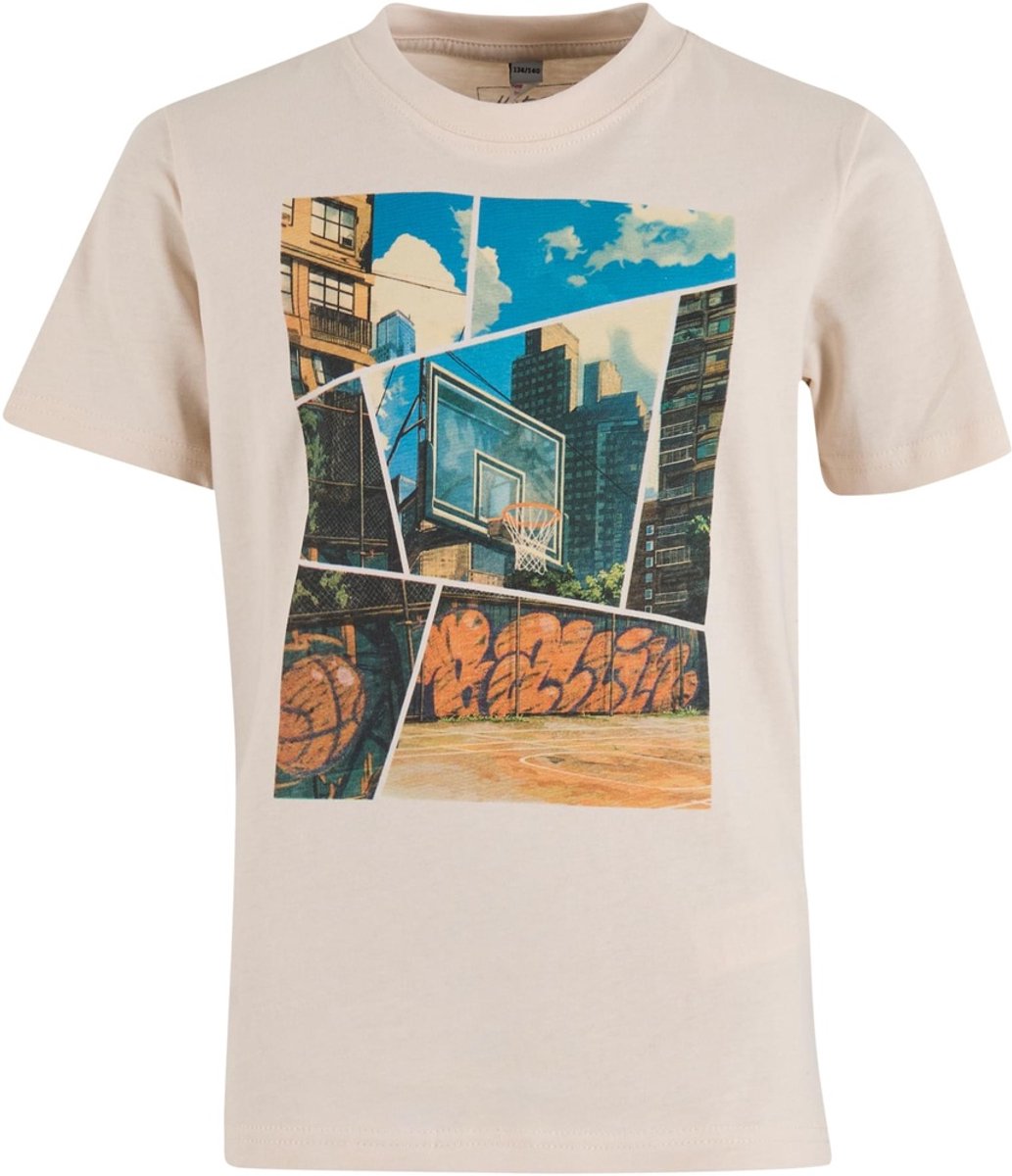 Mister Tee Kids Basketball Comic Kinder Tshirt Kids 110/116 Roze