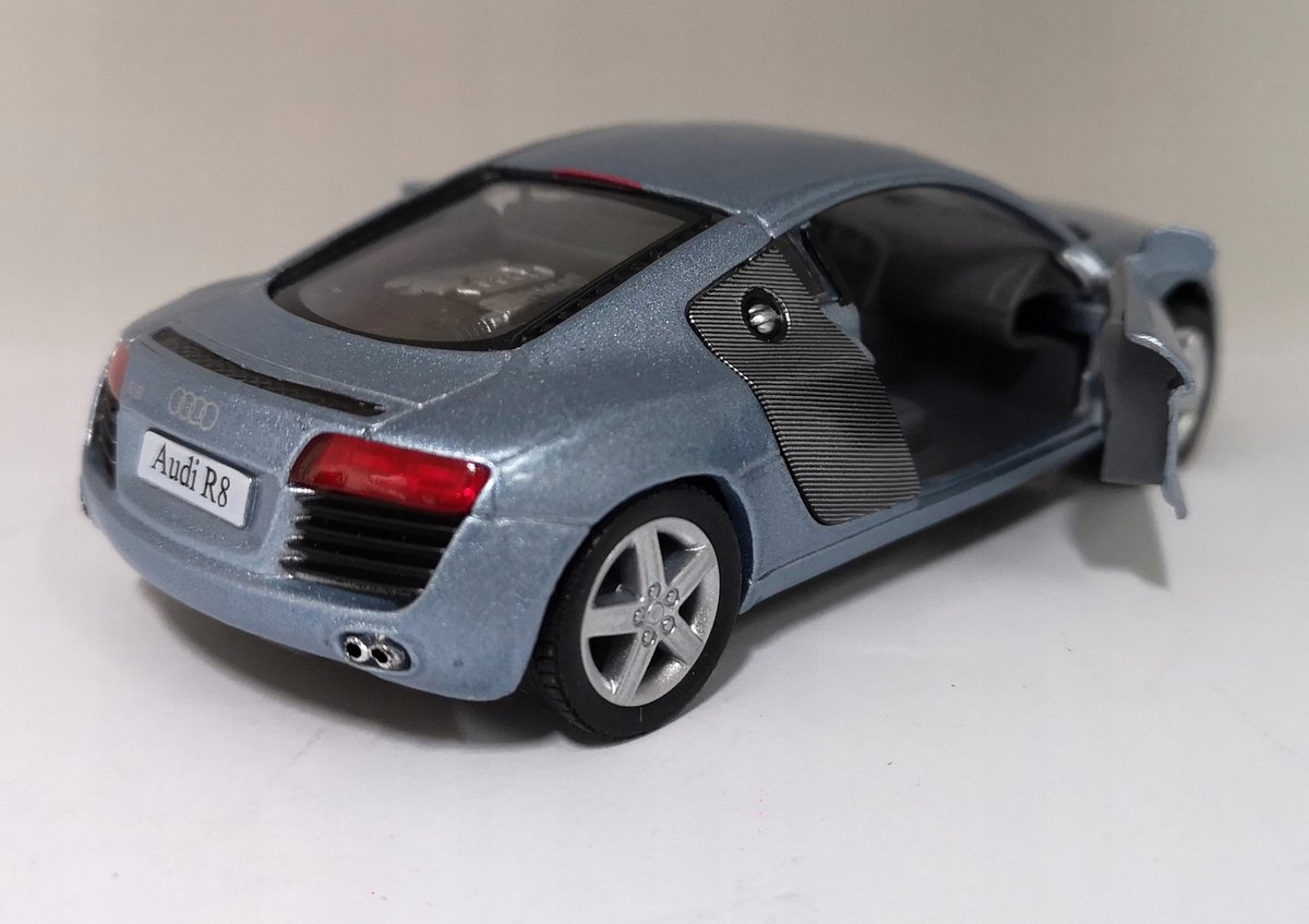 Kinsmart Audi R8 Modlato Metaal 1:36 - Zwart