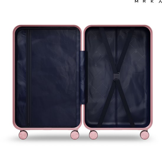 MRKA® Santiago - Reiskoffer Medium (M) - Roze - Koffers - Koffer - Koffer Groot - Koffer Ruimbagage - Koffer Medium - Koffer 20 KG - Suitcase - Valies - Polypropyleen Koffer - Lichtgewicht - TSA Slot - 360° Wielen - 60x40x25cm – 60 Liter