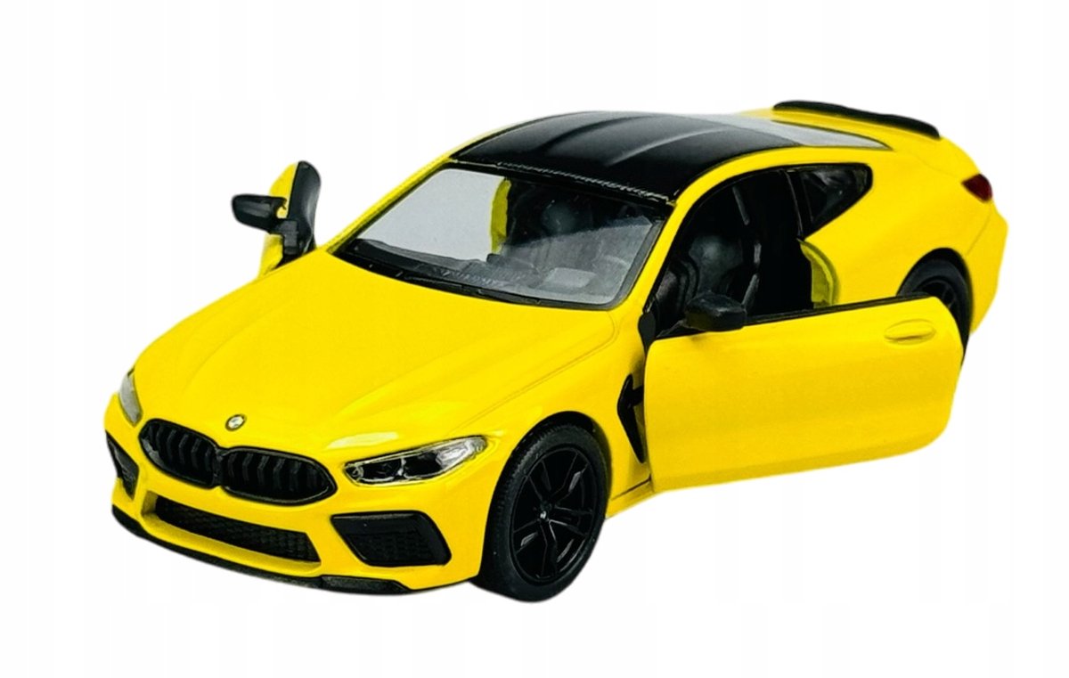 Kinsmart BMW M8 Competition Coupé Geel 1:38 Modelauto