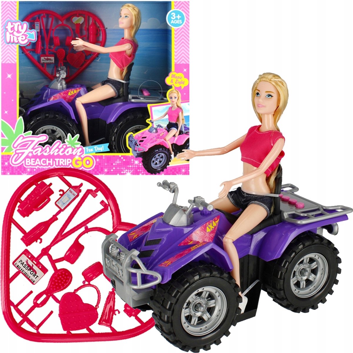 Quad voor Poppen met Licht & Geluid - 4x4 Offroad Speelgoed