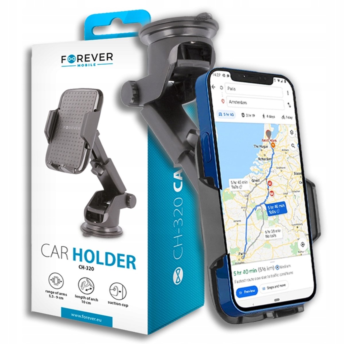 Sterke Autohouder voor Telefoon - Zuignap voor Ramen & Dashboard