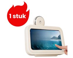 1 stuk - Zuignap Badkamer Telefoonhouder - Waterdichte Telefooncel - Telefoonhouder - Badkamer Toilet Muurbevestiging - Crème Wit