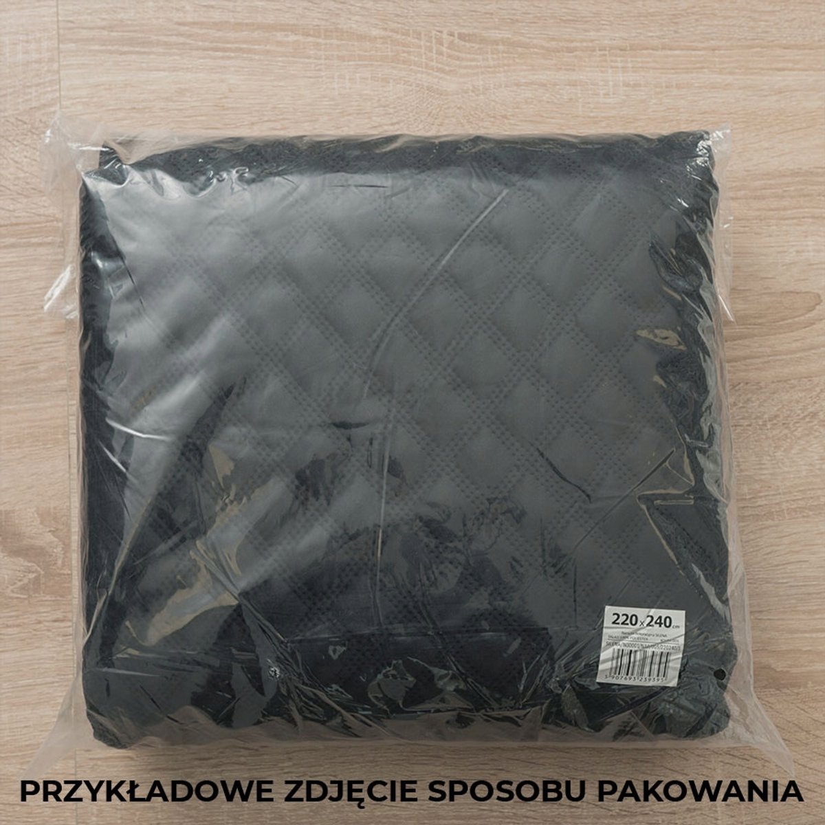 Dekoratieve Plaid 220x240cm - Groen Velvet, Gestikt