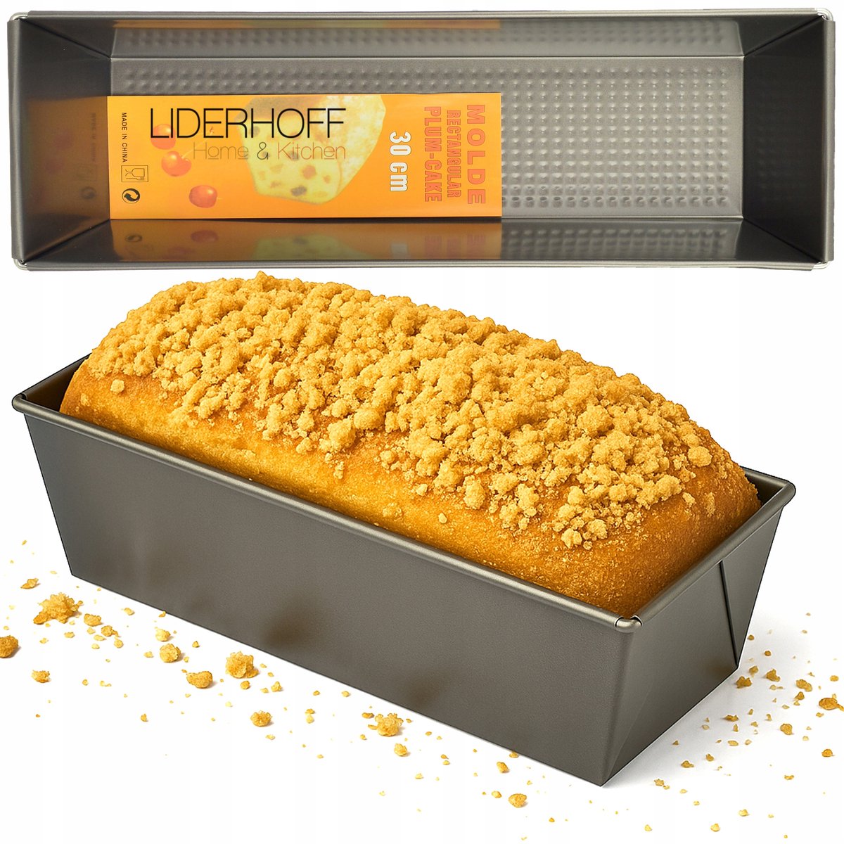 Kersvorm 30x10,5 cm - Anti-aanbaklaag voor Cake, Brood & Paté