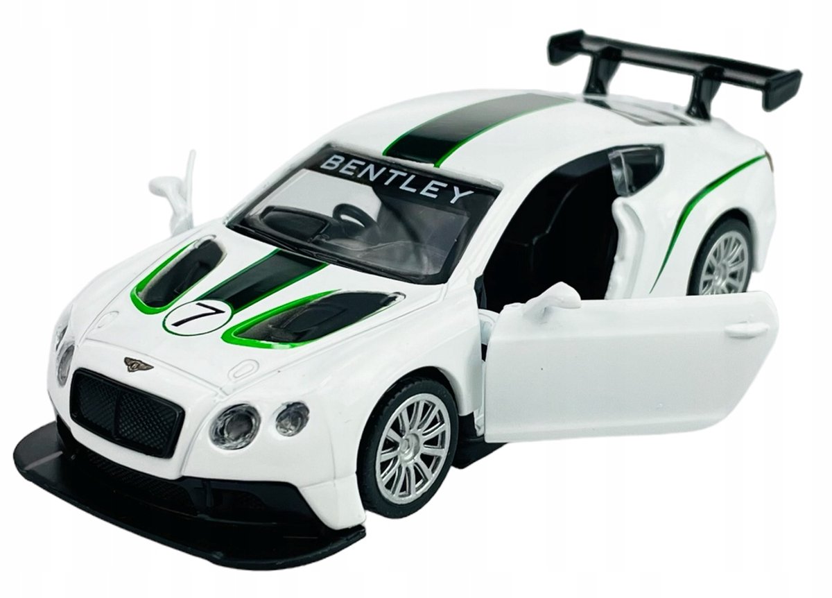 MSZ Bentley Continental GT3 Wit Metaal Modelauto 1:43 Nieuw