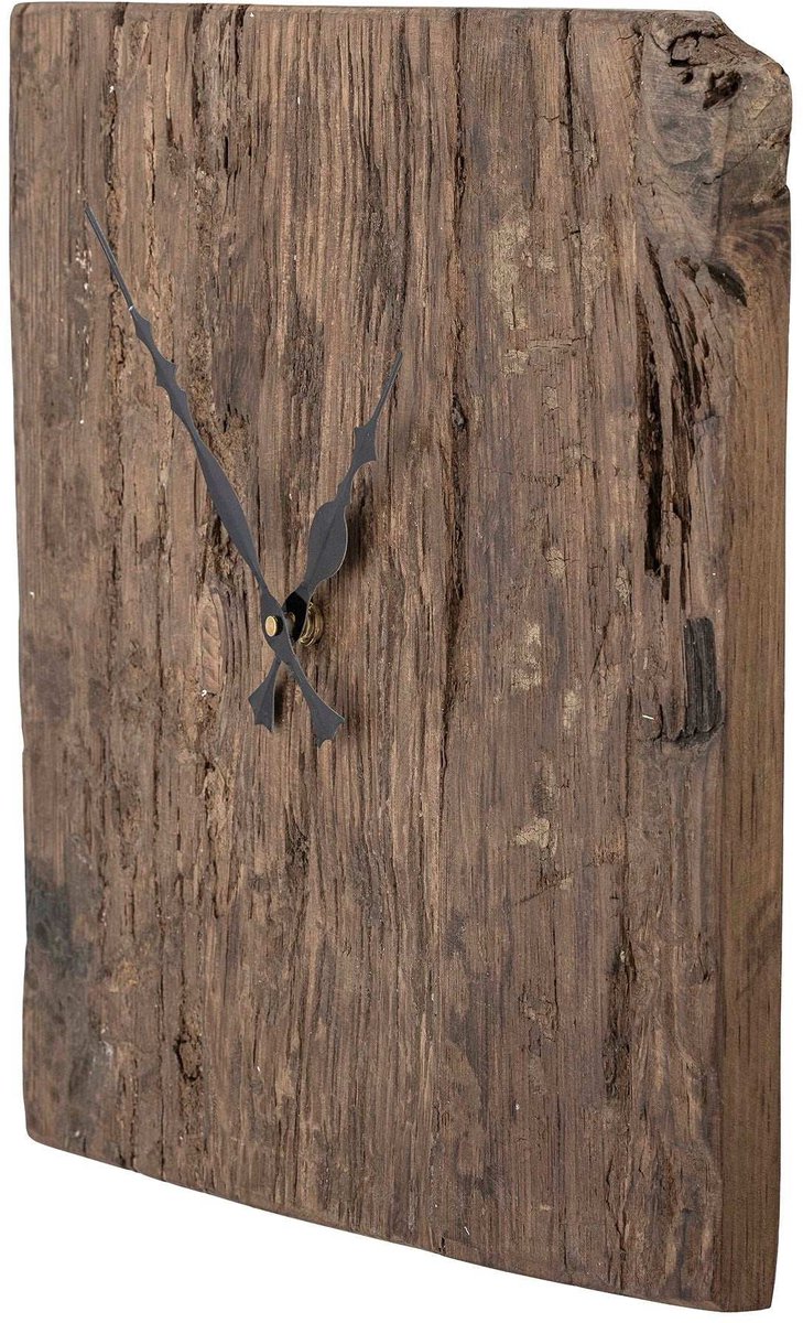 Wandklok hergebruikt hout bruin Sarai 30cm