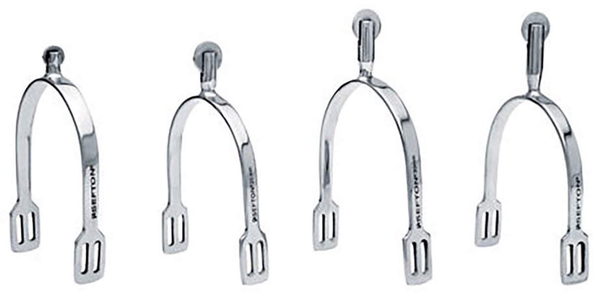 Sefton Stainless Flat Rowels Hombre Flat End English Sporen 20 mm Zilver