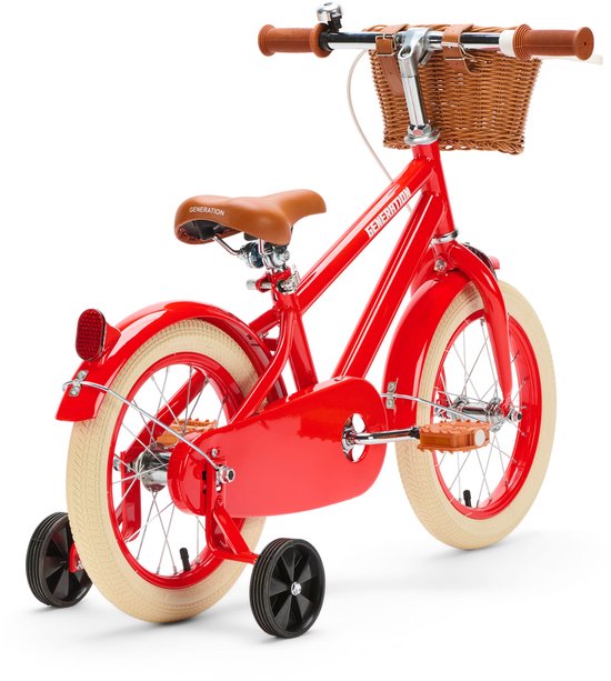 Generation Retro 14 inch Rood - Kinderfiets met mandje van Generation — afbeelding 3