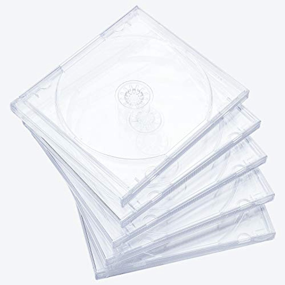 Standaard Enkele Clear CD Jewel Case met Gemonteerd Clear Tray - 10 Pack