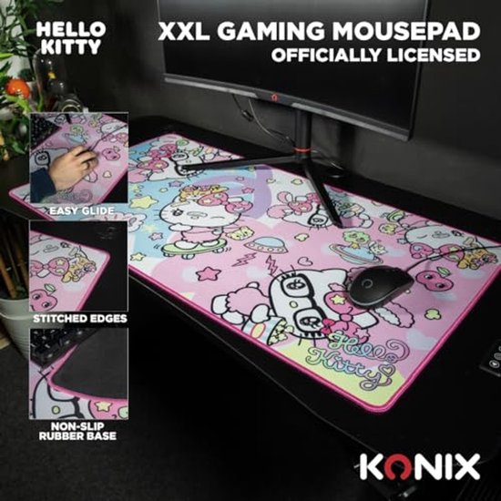 Gaming Muismat XXL - 90 x 46 cm, Microvezel, Antislip, Rubber — afbeelding 2