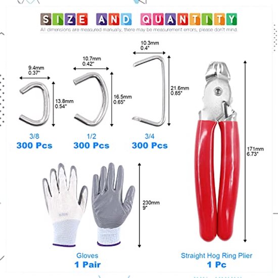 902 stuks Varkensringtangen met Stalen Ringen voor Doe-Het-Zelf ...