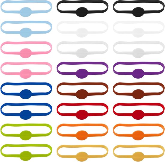 24 Stuks Wijnglas Bedels Tags, Siliconen Wijnglas Drink Markers Voor Bar Party Martinis Cocktail Champagne Steel Glazen