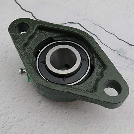 2x UCFL204 Flenslager – 20 Mm Asdiameter – Zelfinstellend – Gietijzeren Behuizing – Met Olieplug – Voor Transportbanden, Drukmachines, Pompen