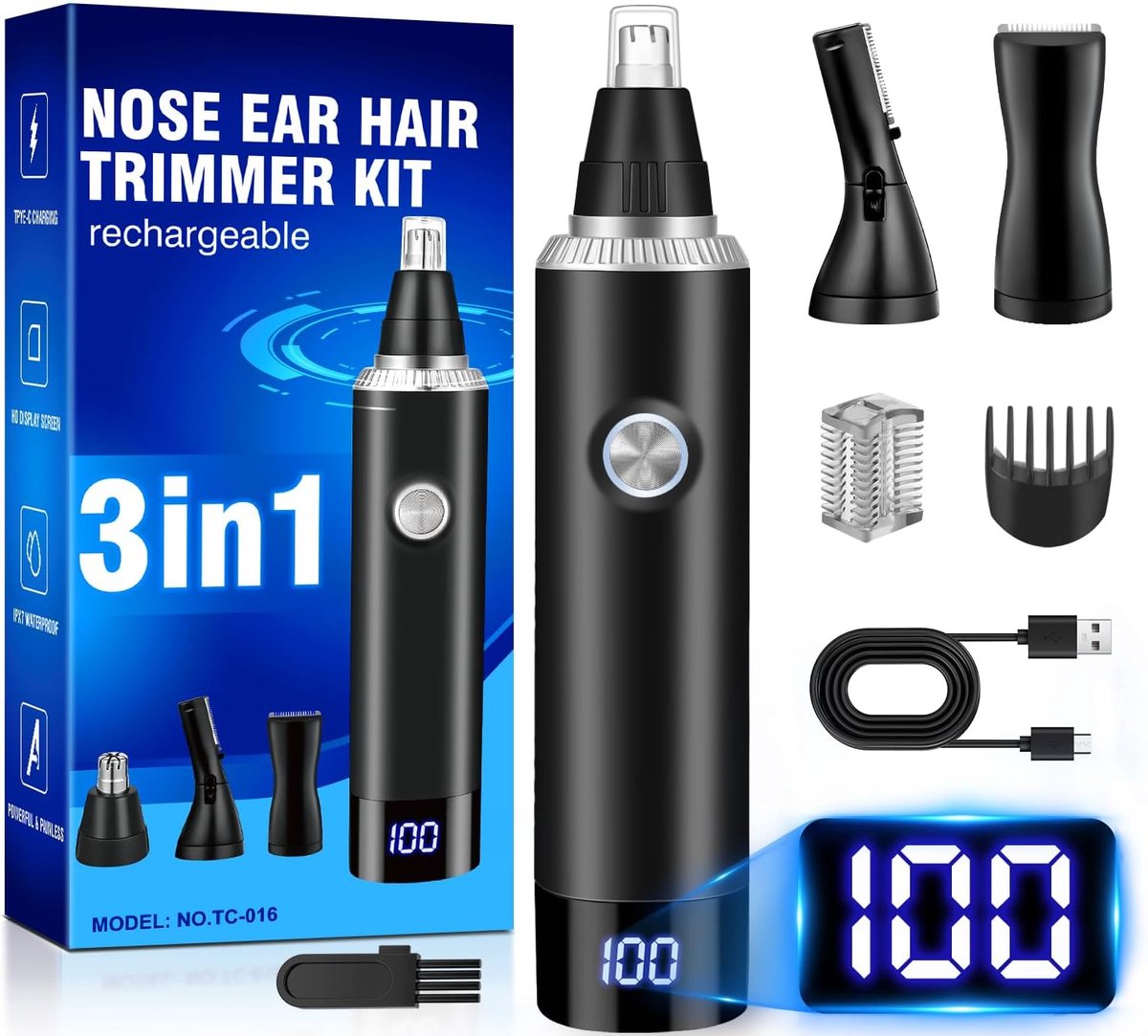Solacis Neustrimmer - Oortrimmer - Neushaar trimmer - Neus tondeuse - Gezichtsverzorging - Mannen - Dames - Elektrisch - Grooming - Must have!