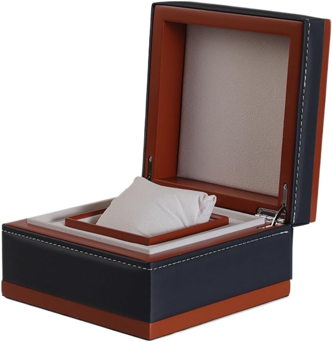 Horlogehouder Horlogedoos Organiseren for mannen Vrouwen Hoogwaardige horlogedoos met massief houten klepdeksel, horlogeverpakking, sieradenopbergdoos