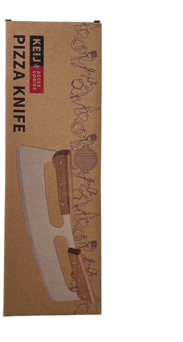 Keij Accessories - Pizza mes - houten handvatten - 35 cm van Keij — afbeelding 2