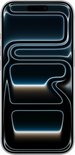 Zilverkleurige iPhone 17 Pro, voorkant met dynamisch eiland en achtergrond.