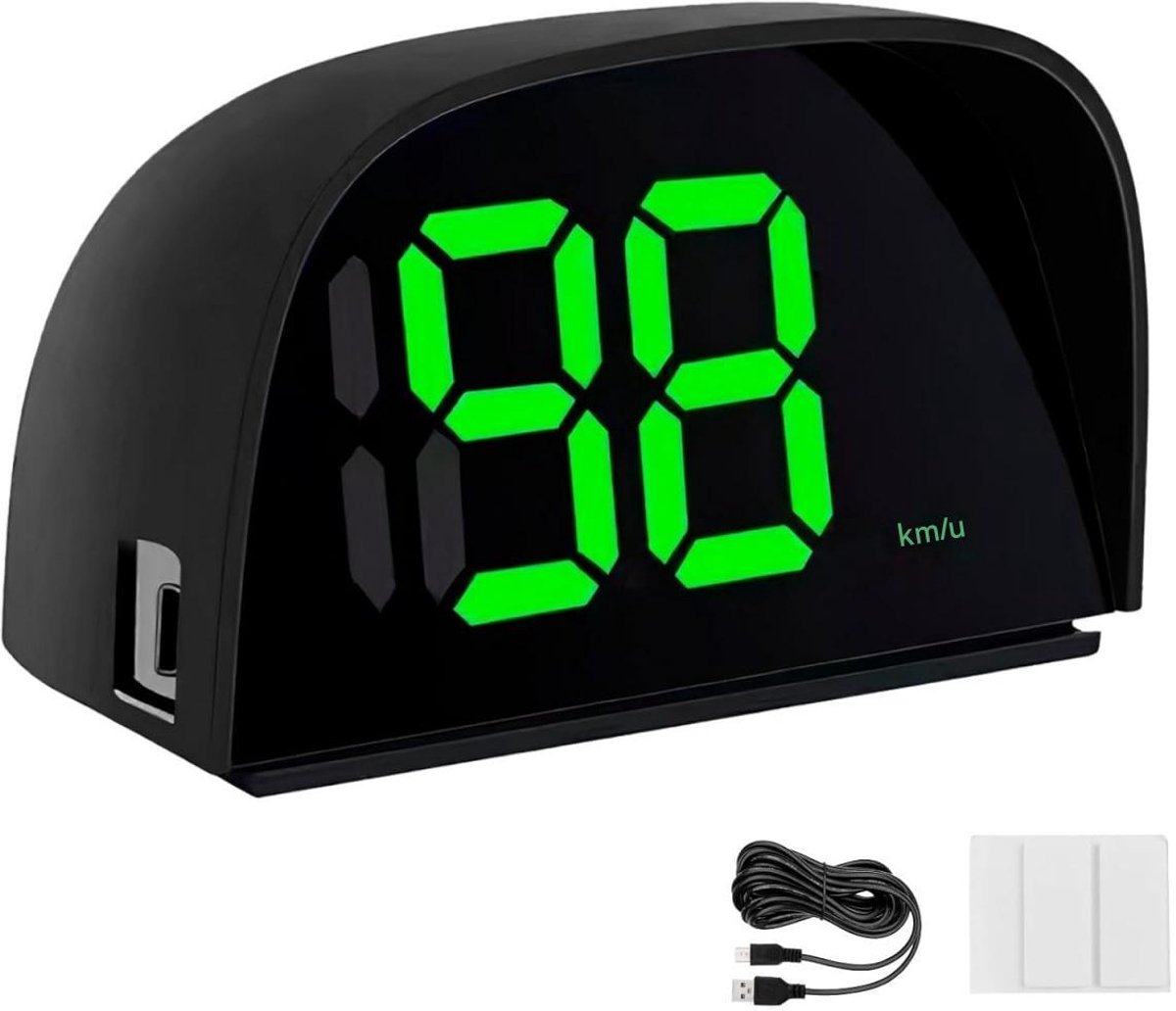 EXCITAT Snelheidsmeter - Autosnelheidsmeter - Met display - Eenvoudig te installeren - Geschikt voor motorfietsen, fietsen, vrachtwagens, scooters