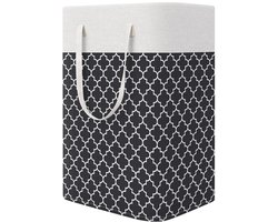 Wasmand, grote wasmand, 75L opbergmanden voor kleding, opvouwbare stoffen waszak, wasmand