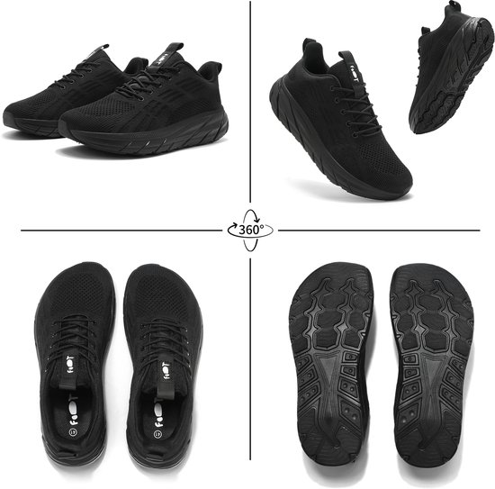 Fitville Wandelschoenen Heren Extra Brede Sneakers Ademende