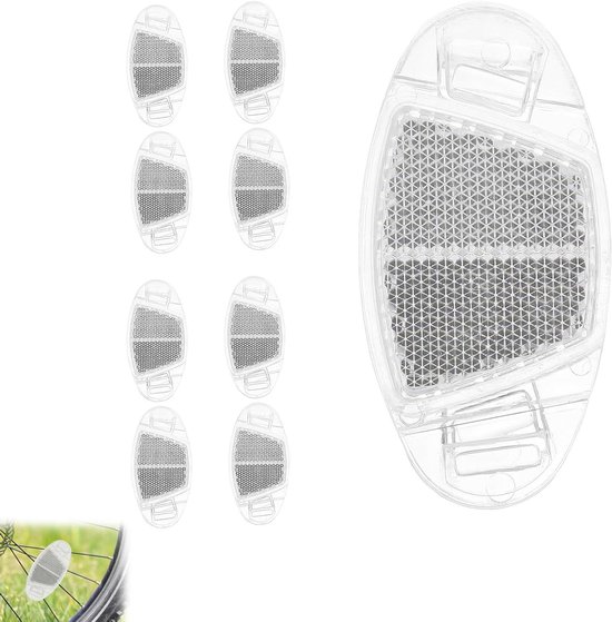JKKJ Fiets Voor En Achter Reflectoren Voor Stuur En Zadelpen Fiets Reflectoren Kit Fiets Veiligheidswaarschuwing Reflectoren Rood En Wit