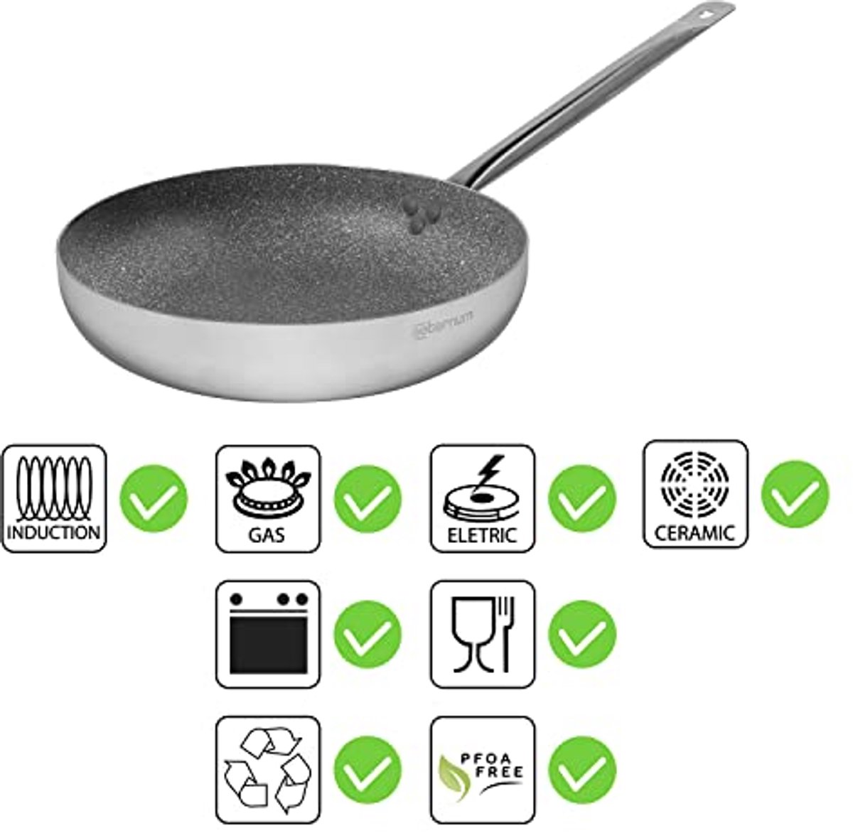 Antiaanbakpan 32 cm voor groot gezin - Aluminium Kookpan