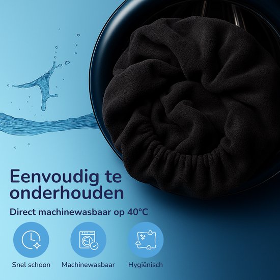 Drap-housse polaire Decoware® Teddy - 180x200 cm - noir