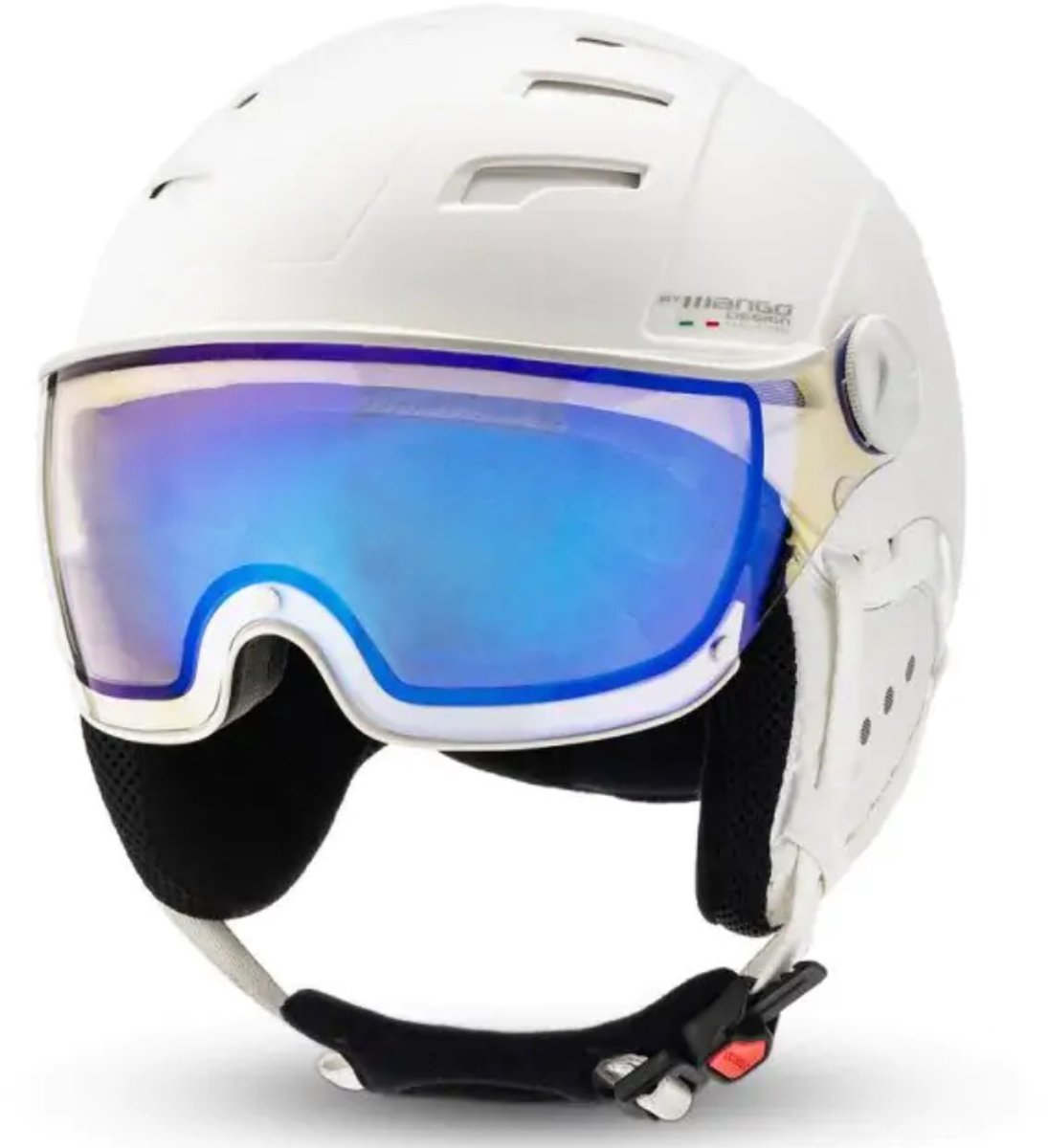 Mango Venus Skihelm Met Vizier | White | Flash Blue Mirror | Maat: 55 t/m 58 cm