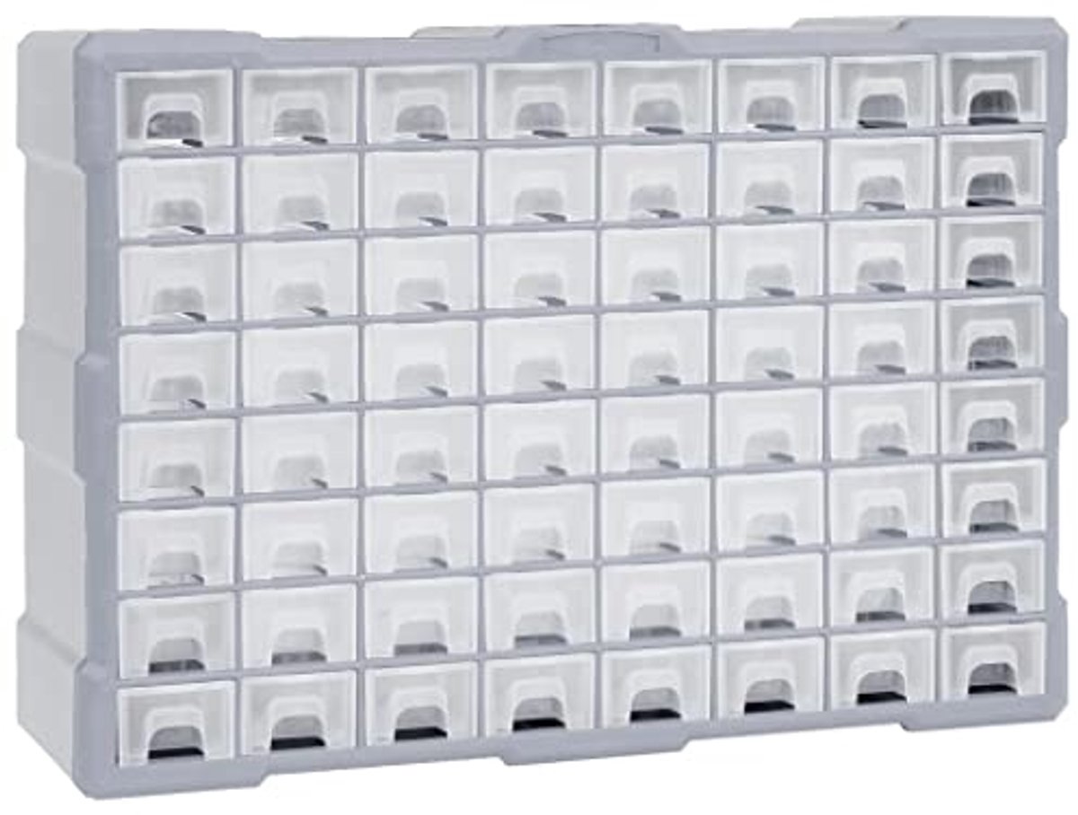 Opslagkast met 64 Laden - Ideale Organiser voor Gereedschap en Accessoires