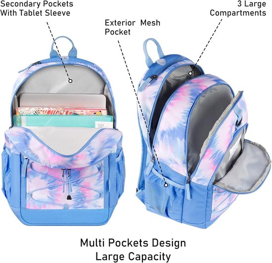 Kinderrugzak met fluitband reflecterende strips schooltas voor