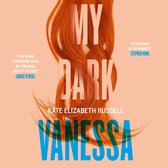 Boekomslag van 'My Dark Vanessa' met feloranje haar en de tekst 'MY DARK VANESSA'. 'A package of dynamite'.