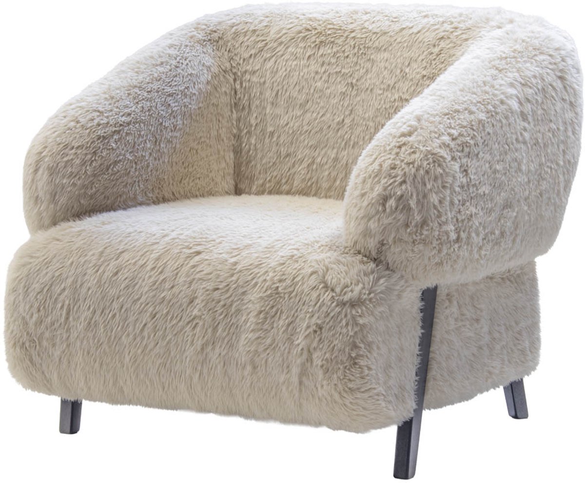 DÉJA Living Fauteuil Espe Fluffy - Taupe Stof - 91x86x77cm