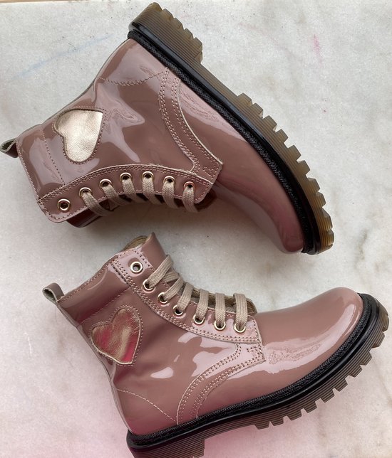 Bottines Lunella roses vernies pour filles, pointure 28