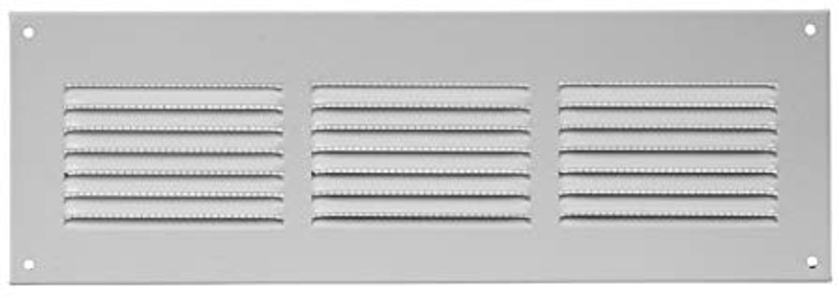Ventilatierooster Met Insectenbescherming - 300 mm x 100 mm Wit