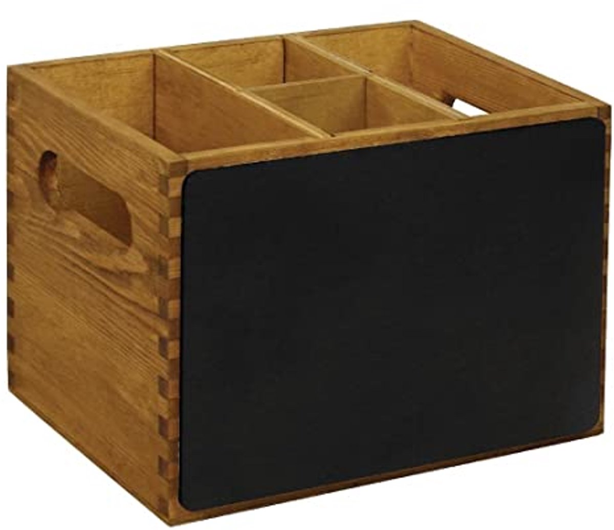 Houten Tafelorganizer met Schoolbord 150x210x160mm - Ideaal voor Bruiloft Display