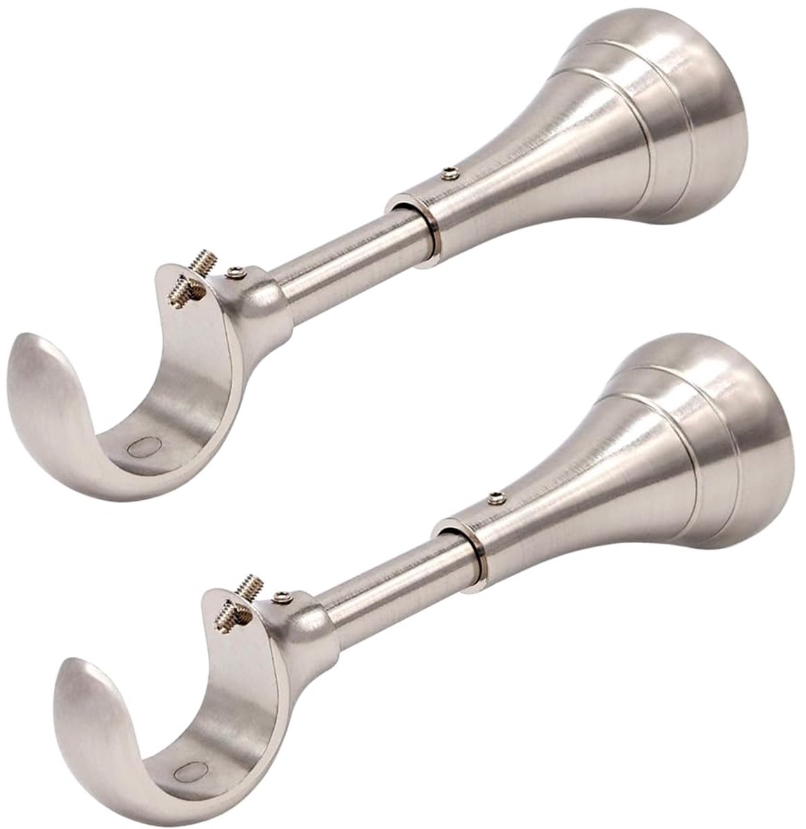 Zware Wandmontage Gordijnstangen - 6 Inch Aanpassingsbeugels voor 3/4 tot 2,5 cm Stangen - Set van 2