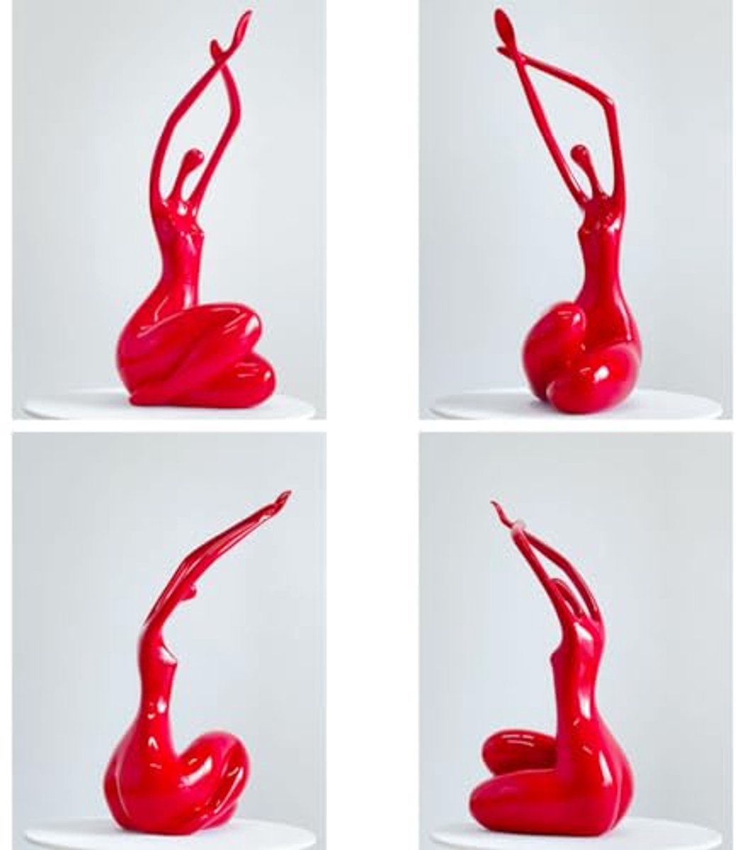 Moderne Yoga Standbeeld Sculptuur Abstracte Vrouw Decoratie voor Thuis en Kantoor