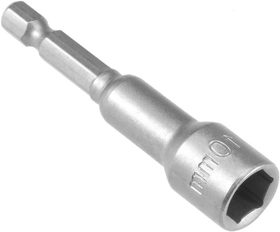 Fixinus 17 mm magnetische dopsleutelinzetstuk, 1/4 inch hex- dopsleutelinzetstukken voor boormachines, moerschroevendraaier en slag- dopsleuteladapter, 1 stuk