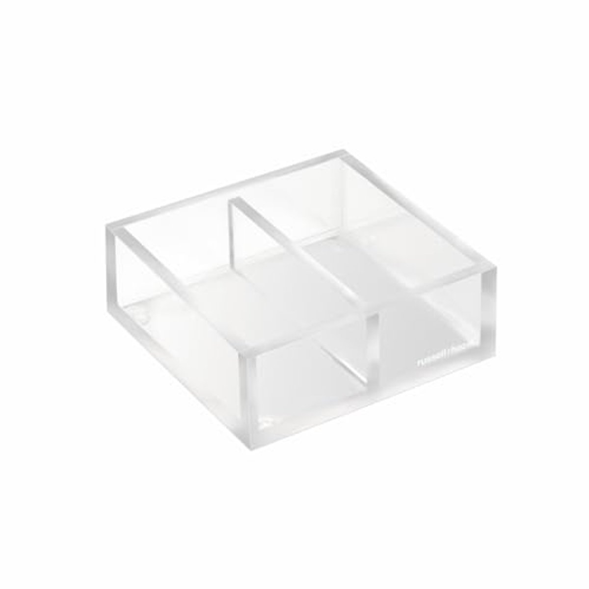 Kleine Acryl Desktop Organizer met Dubbele Compartimenten - Helder