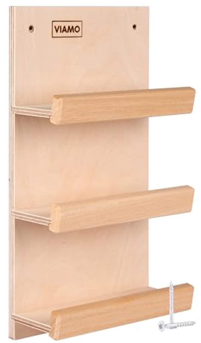 Houten Sauna Brillenrek voor Drie Brillen met Schroeven