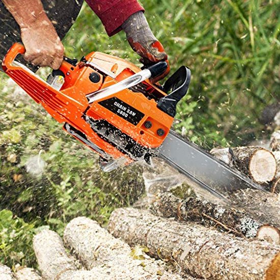 Kettingzaag Elektrisch 50 cm met 100 ml Tank - Dubbele Schakelaar en Kettingspanner — afbeelding 4