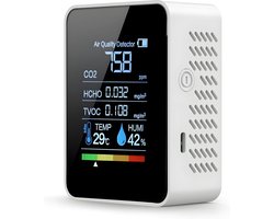 Gsedaox- Professionele Formaldehyde Melder - 5 in 1 Luchtkwaliteitsmeter- CO2-Monitor- Binnen- Koolstofdioxidemeter
