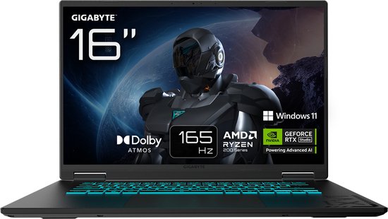 GIGABYTE GAMING A16 3VHK3EE864SH - Gaming Laptop - 16 inch - RTX 5060 - Ryzen 7 - 32GB/1TB - GIGABYTE - Hoofdafbeelding