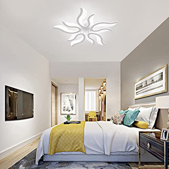 Moderne LED Plafondlampen, Creatieve Dimbare Plafondlamp Met Afstandsbediening Voor Woonkamer Slaapkamer Eetkamer Gangen Goud 80cm