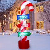 Opblaasbare Kerstman Rijdt Een Auto, Led-kerstdecoratie Met Sneeuwpop Kerstboom Cadeau Pinguin Winterdecoratie Polyester Voor Binnenplaats Gazon Tuin Zelfopblazend