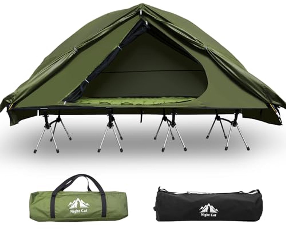 Image of 1 Persoons Tent met Kampeerbed voor Vissen en Wandelen