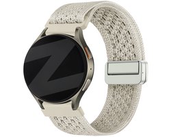 Bandz Hoogwaardig vintage nylon bandje met magneetsluiting - geschikt voor Garmin Vivoactive 6 / 5 / 3 / Vivomove HR / Style / Luxe / Sport / Trend / Forerunner 645 / 245 / 165 / 55 / Approach S12 / S40 / S42 / S44 / S50 / Venu SQ - (sterrenlicht)