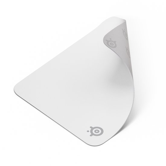 SteelSeries QcK Medium Gaming Mousepad — White — Antislip siliconenrubberen basis — Optimale tracking en stabiliteit — Geoptimaliseerd voor gaming-sensoren — 320 mm x 270 mm — FPS, MOBA's, RTS, MMO